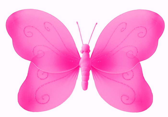 10"" Dark Pink (Fuschia) Swirl Glitter Butterfly - nylon hanging ceiling wall baby nursery room wedd