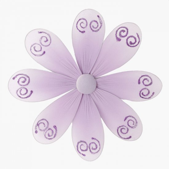 10"" Purple Swirl Glitter Daisy Flower - nylon hanging ceiling wall baby nursery room wedding decor