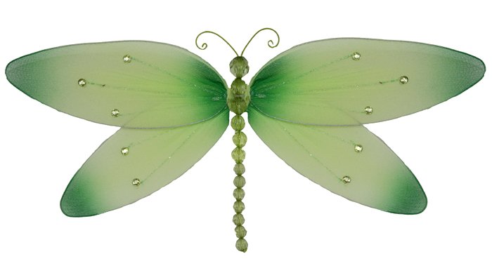 10"" Green Crystal Dragonfly - nylon hanging ceiling wall nursery bedroom decor decoration decoratio