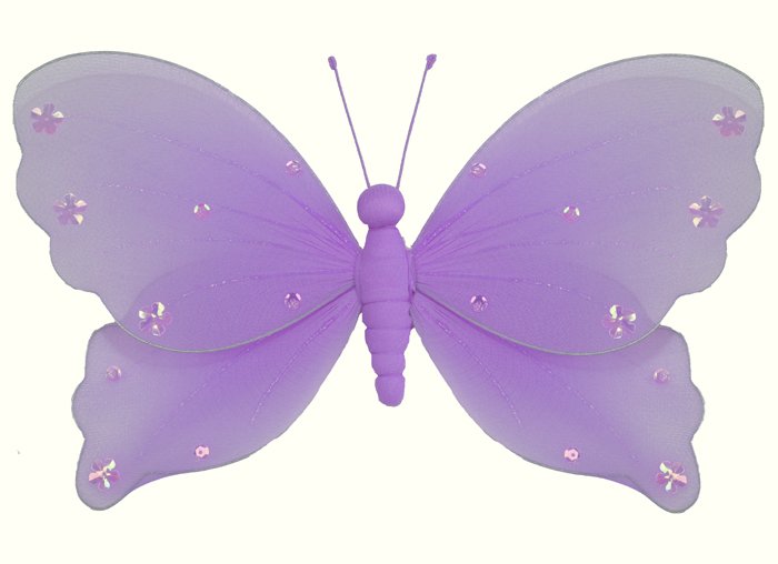 10"" Purple Jewel Butterfly - nylon hanging ceiling wall nursery bedroom decor decoration decoration