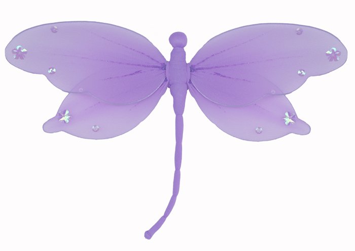 13"" Purple Jewel Dragonfly - nylon hanging ceiling wall nursery bedroom decor decoration decoration