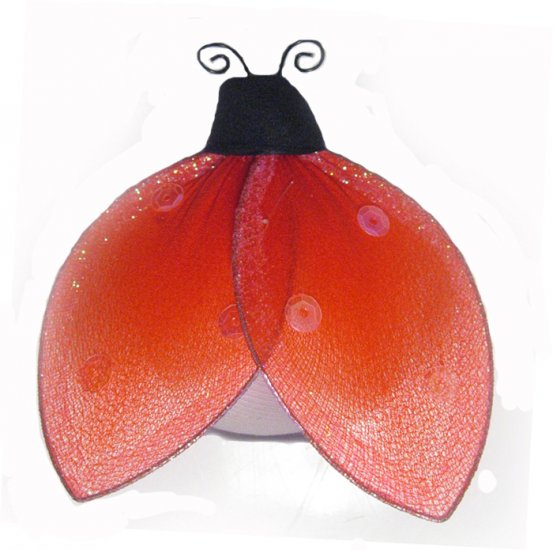 8"" Red Glitter Ladybug - nylon hanging ceiling wall nursery bedroom decor decoration decorations