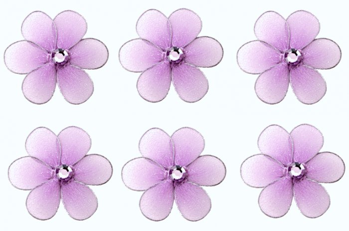 2"" Purple Mini Daisy Flower Daisies Flowers 6pc set - nylon hanging ceiling wall nursery bedroom de