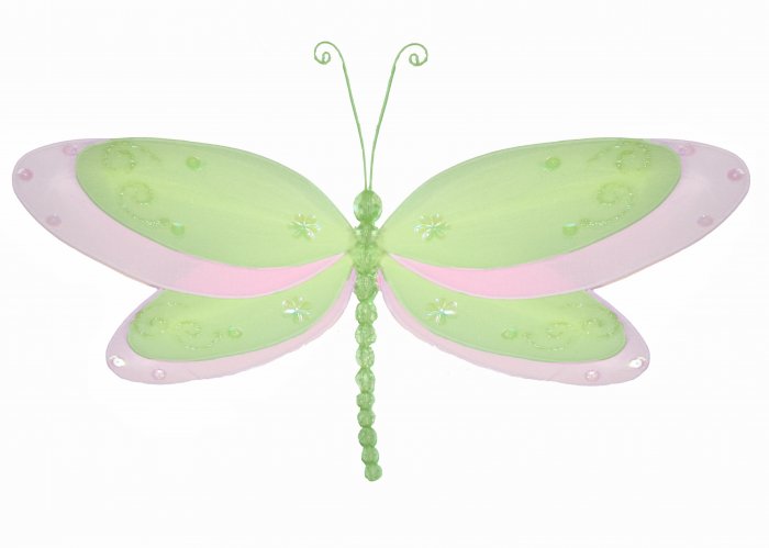 10"" Green Multi-Layered Dragonfly - nylon hanging ceiling wall nursery bedroom decor decoration dec