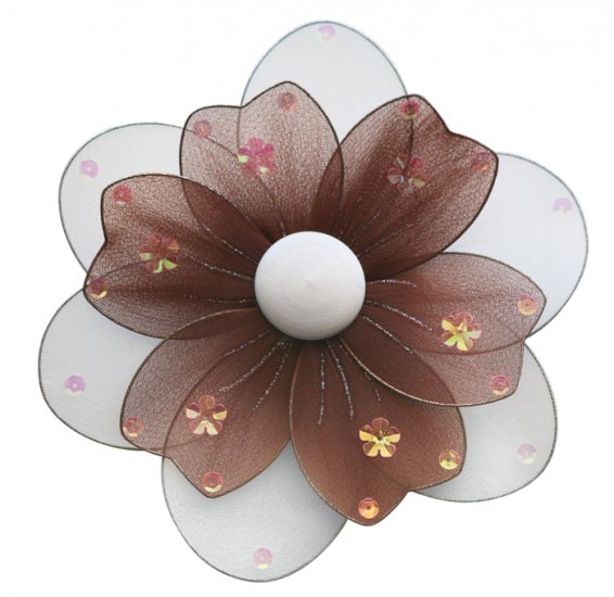 8"" Brown Multi Layered Daisy Flower - nylon hanging ceiling wall nursery bedroom decor decoration d