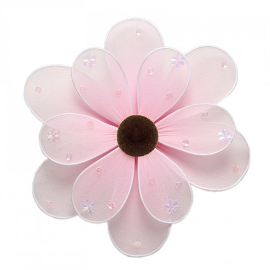 6"" Pink Sequined Daisy Flower - nylon hanging ceiling wall nursery bedroom decor decoration decorat