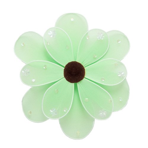 6"" Green Sequined Daisy Flower - nylon hanging ceiling wall nursery bedroom decor decoration decora