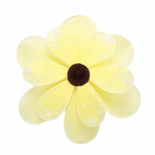 6"" Yellow Sequined Daisy Flower - nylon hanging ceiling wall nursery bedroom decor decoration decor