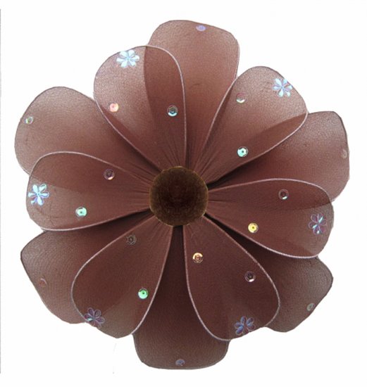 6"" Brown Sequined Daisy Flower - nylon hanging ceiling wall nursery bedroom decor decoration decora