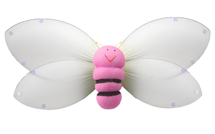 13"" Pink Smiling Bumble Bee - nylon hanging ceiling wall nursery bedroom decor decoration decoratio