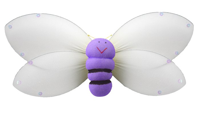 5"" Purple Smiling Bumble Bee - nylon hanging ceiling wall nursery bedroom decor decoration decorati