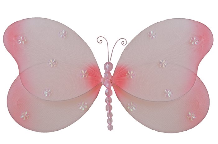 10"" Pink Sparkle Butterfly - nylon hanging ceiling wall nursery bedroom decor decoration decoration