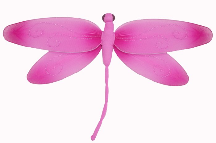 13"" Dark Pink (Fuschia) Swirl Dragonfly - nylon hanging ceiling wall nursery bedroom decor decorati