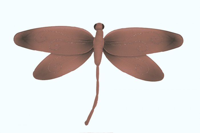 13"" Brown Pink Swirl Dragonfly - nylon hanging ceiling wall nursery bedroom decor decoration decora