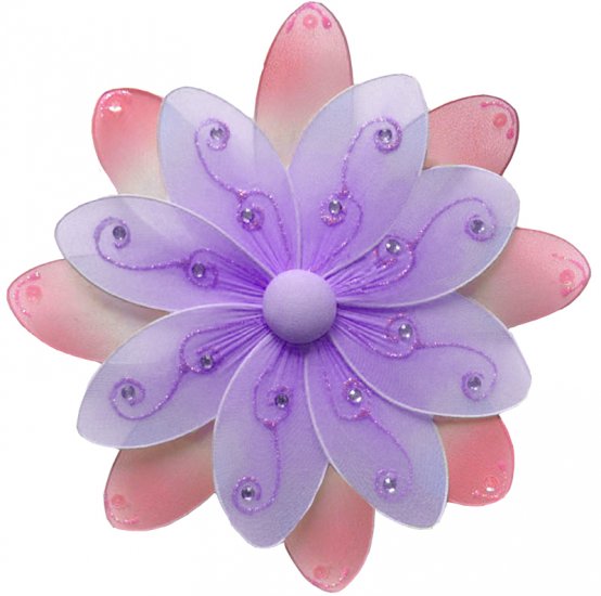 10"" Purple & Pink Two-Tone Daisy Flower - nylon hanging ceiling wall nursery bedroom decor decorati