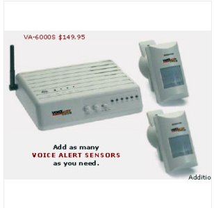 D2. Voice Alert Wireless Security Alarm Item #VA-6000S