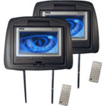 Pyle PL7DHRB 7" TFT Monitor Adjustable Headrest with Built-In DVD Player