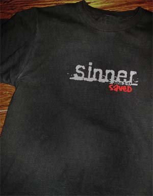 Sinner Saved T-shirt Size Large