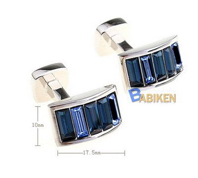 Elegant Blue Purple Crystal Arch Wedding Cuff Links Cufflinks