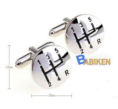 Car Gearshift Groom Bride Marriage Wedding Cufflinks