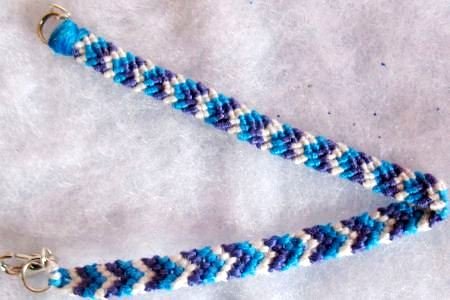 Purple, Blue & White Cotton Candy Bracelet