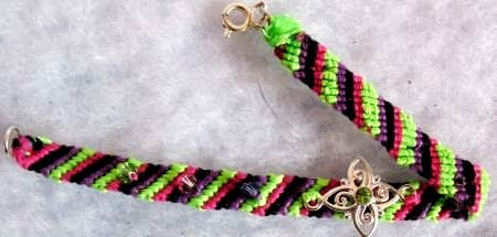 Black, Purple, Pink & Green Swarovski Chrystal Bracelet