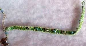 Green Swarovski Chrystal Snail Bracelet