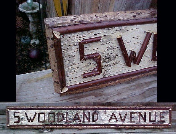 Birch Bark Red Twig Resort Camp Name Street Sign Custom Made