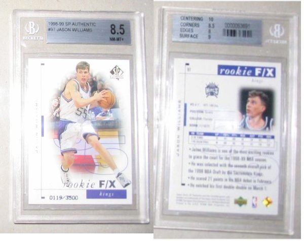 Jason Williams 98-99 SP Authentic RC Rookie /3500 BGS 8.5