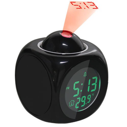 Multifunction Vibe LCD Talking Projection Alarm Clock