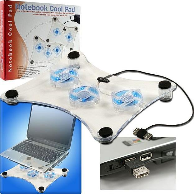 Laptop PC Notebook USB LED Light Fan Cooling Pad