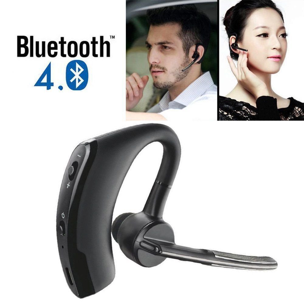 Bluetooth 4.0 Stereo Wireless Business Work Headset Earphone For iPhone Samsung