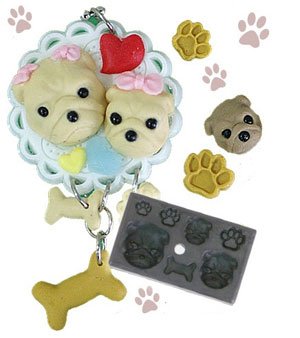 Clay Mold - Miniature Pug Dog - Animal Series - Reusable