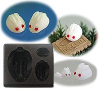 Clay Mold - Miniature Snow Rabbit (B) - Animal Series - Floree Clay Mold - Sweet Deco
