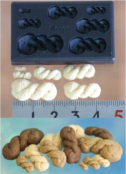 Clay Mold - Miniature Fake Braided Loaf - Sweet Deco - Non Edible Food Art