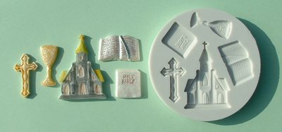 FOOD GRADE MOLD - Communion Theme - Cake Decorating Mold - The Art of Cake Dressing - (05)