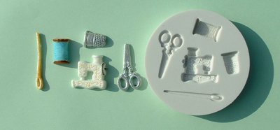 FOOD GRADE MOLD - The Sewing Theme Design - Cake Decorating Mold - The Art of Cake Dressing - (12)
