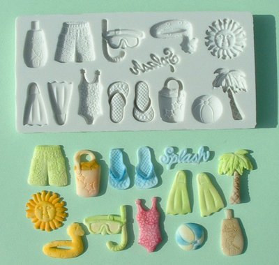 FOOD GRADE MOLD - Beach Theme Design - Cake Decorating Mold - The Art of Cake Dressing - (18)