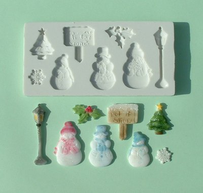 FOOD GRADE MOLD - Winter Snow Theme Design - Cake Decorating Mold - The Art of Cake Dressing - (20)