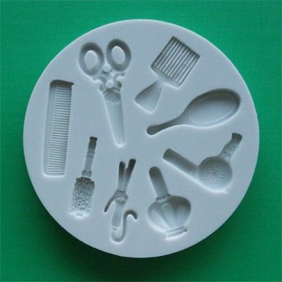 FOOD GRADE MOLD - Hairdressing Theme Design - Cake Decorating Mold - The Art of Cake Dressing - (61)