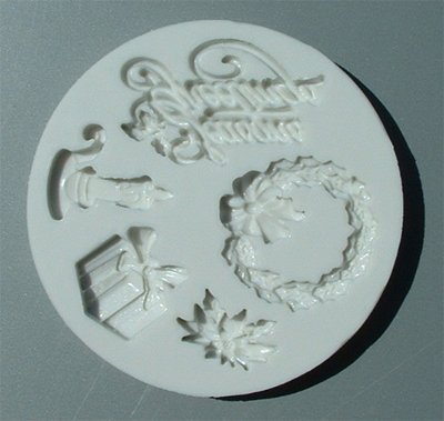 FOOD GRADE MOLD - Seasons Greetings Theme - Cake Decorating Mold - The Art of Cake Dressing (45)