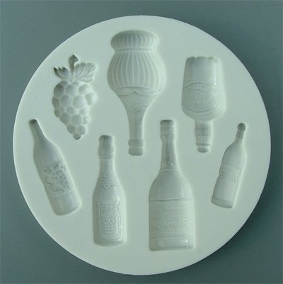 FOOD GRADE MOLD - Assorted Bottles Design - Cake Decorating Mold - The Art of Cake Dressing (49)