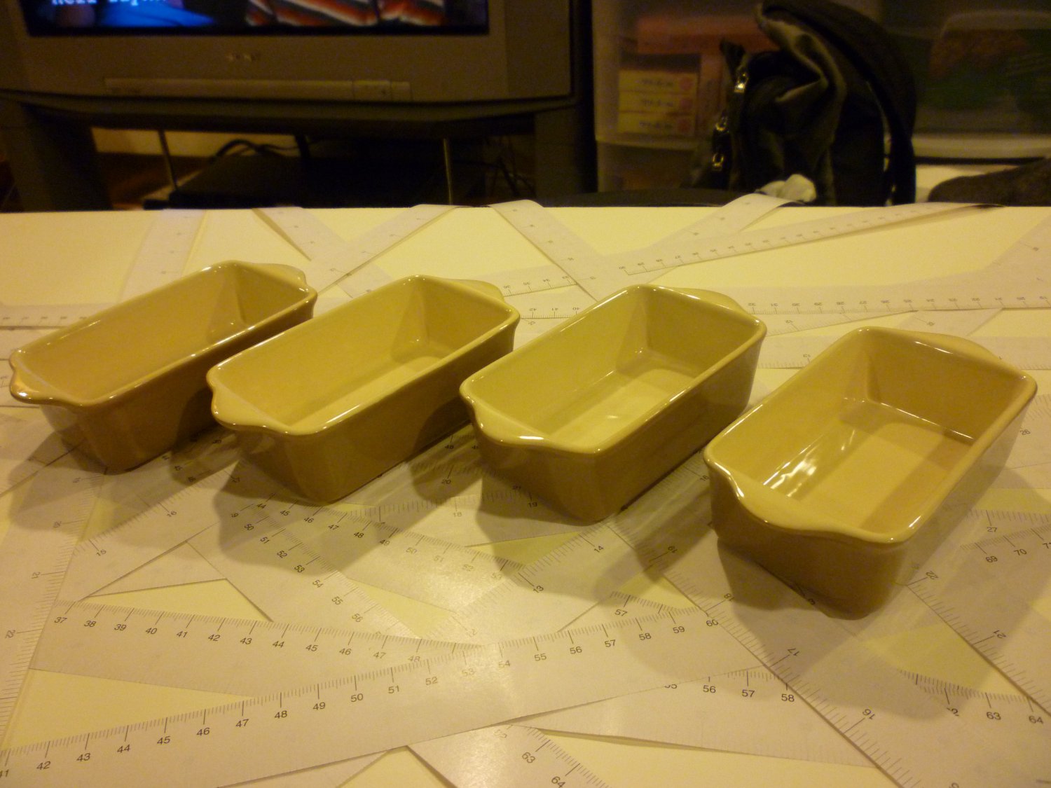 Four Ramekins - Light Brown - Ceramics - For any Baking, Serve Dessert