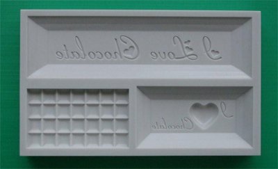 FOOD GRADE MOLD - I LOVE CHOCOLATE - Cake Decorating or chocolate Mold - reusable - (74)