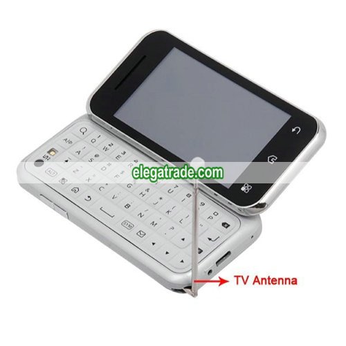 S862 Quad Band Cards Standby Camera WIFI Color TV Bluetooth Java QWERTY China Phone - Silver