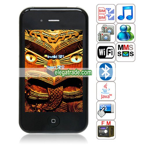HiPhone phone 5 Quad Band Dual Cards Dual Standby Dual Cameras WIFI Bluetooth Java Phone