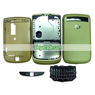 Fullset Housing with Keypad Compatible For Blackberry 9800 - Gold