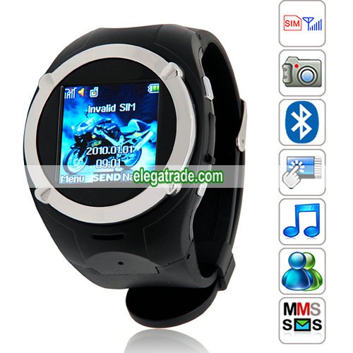 MQ998 Quad Band Single Card Single Standby Pinhole Camera Bluetooth Watch Phone