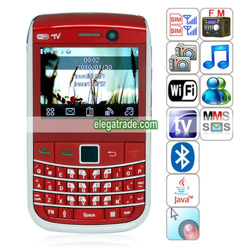 V100 Quad Band Dual Cards Dual Standby Dual Cameras WIFI Analog TV Bluetooth JAVA WAP Phone