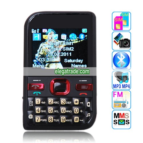 7610 Dual Band Dual Cards Dual Standby Single Camera Bluetooth 2.1-inch Display Screen Phone